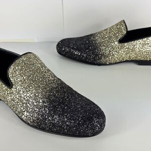 Jimmy-choo Men's Gold and Silver Loafers
